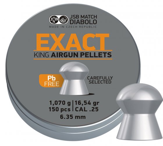 Diabolo JSB Exact King Lead Free 6,35mm 150pcs