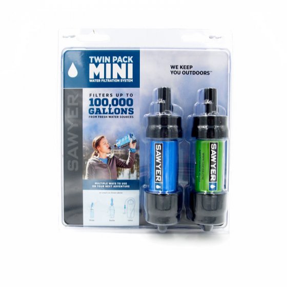 Système Filtration Eau Sawyer Filtre à Eau Sawyer Mini - Lot Avec Poches à Eau - Filtration 0.1 Micron - Pour Randonnée Et Camping équipement Randonnée
