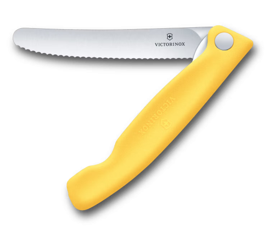 Couteau pliant de pique-nique Victorinox Swiss Classic Picnic jaune