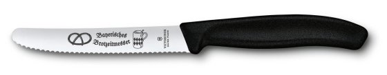 Couteau Victorinox Swiss Classic Brotzeit dentelé noir