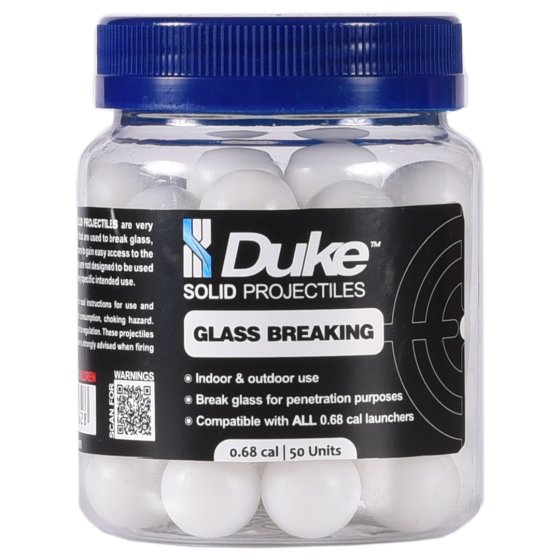 Billes Duke Glass Breaking Solid Projectile .68 50 pièces
