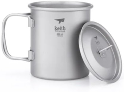 Tasse en titane Keith avec couvercle 300ml