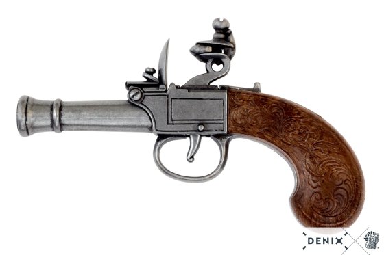Réplique de pistolet de poche Bunney, Angleterre XVIIIe siècle