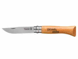 Couteau Opinel 6 pliant carbone hêtre