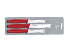 Set de 3 couteaux de cuisine Victorinox 5.1111.3 finition rouge