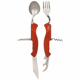 Couverts pliants Fox Outdoor 6 pièces rouge 44051