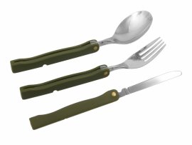 Couverts de camping pliables MFH avec étui