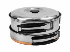 Set de cuisson en acier inoxydable pour 2 personnes