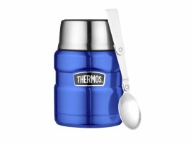 Thermos alimentaire avec cuillère Thermos King 0,47 l bleu