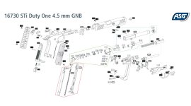 Pistolet à air comprimé ASG STI Duty One Blow Back 4,5mm
