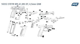 Pistolet à air comprimé ASG Steyr M9-A1 bicolor 4,5mm