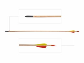 Flèche en bois 28" Poe Lang