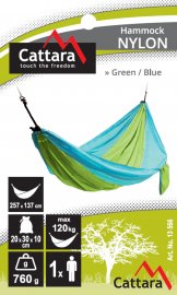 Hamac NYLON 275x137 cm vert-bleu