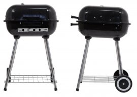 Barbecue au charbon de bois rectangulaire Trapani 46 cm
