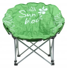 Chaise de camping pliante Fleurs vertes