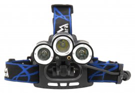 Lampe frontale LED 400lm (1x XM-L+2x XP-E)