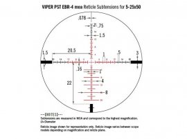 Lunette de tir Vortex Viper PST II 5-25x50 AO EBR-4