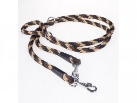Laisse multipositions Dogtrace 14mm, 240cm marron