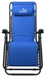 Chaise de camping réglable Cattara LIVORNO bleu
