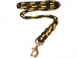 Laisse corde creuse Dogtrace mousqueton laiton 18mm 300cm jaune