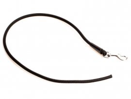 Laisse Dogtrace couračka boucle argentée 70cm noire