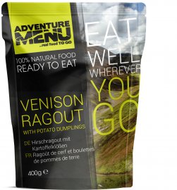 Ragoût de cerf avec petites quenelles de pommes de terre Adventure Menu