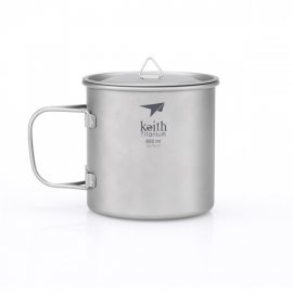 Mug Keith en titane avec couvercle 650ml
