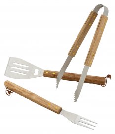 Outils pour grillades Cattara Wood set 3pcs