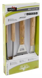 Outils pour grillades Cattara Wood set 3pcs