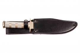 Couteau de survie Fox Outdoor avec étui en cuir
