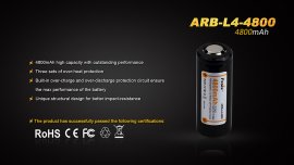 Batterie rechargeable Fenix 26650 4800 mAh (Li-Ion)
