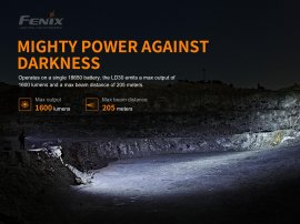 Lampe Fenix LD30 + accu USB 3500 mAh