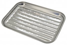 Plateau de grillade inox 34 x 24cm