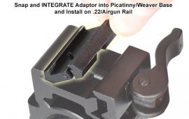 Adaptateur rail de montage 11mm vers 22mm Leapers