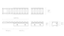 Adaptateur de montage Hawke 11mm vers 22mm, en deux pièces