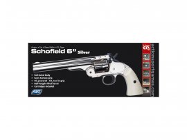 Revolver à air comprimé ASG Schofield 6" Silver 4,5mm Diabolo