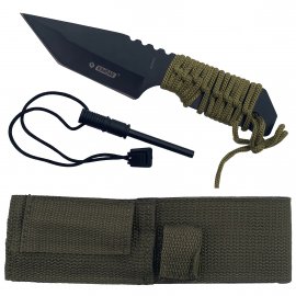 Couteau de survie Kandar Tanto avec pierre à feu N125