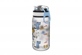 Bouteille ION8 Leak Proof 400ml grise avec chiens