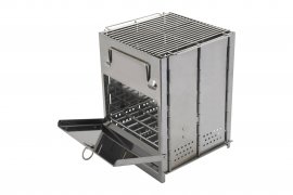 Grill cuiseur bois cube pliable