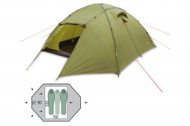 Tente Tornado 2 Duralu verte