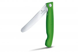 Couteau pliant à légumes Victorinox lame ondulée Vert