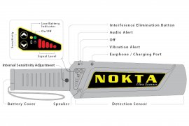 Détecteur de métaux portatif de sécurité Nokta Ultra Scanner