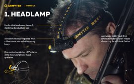 Armytek Wizard C2 Lampe frontale à lumière froide