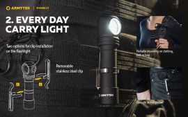 Armytek Wizard C2 Lampe frontale à lumière froide