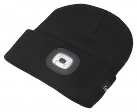 Casquette BLACK avec lampe LED USB