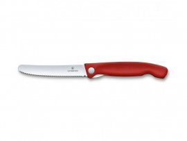 Couteau pliant à légumes Victorinox lame ondulée Rouge