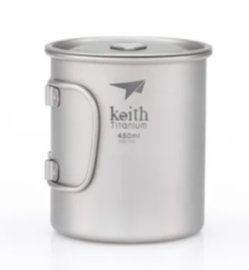 Tasse en titane Keith avec couvercle 450ml 2
