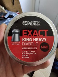 Avis : Diabolo JSB Exact King Heavy MKII 6,35mm 300pcs - 1