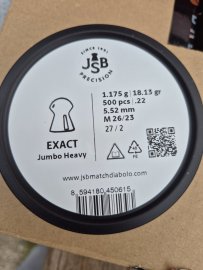 Avis : Diabolo JSB Exact Jumbo Heavy 5,52mm 500pcs - 2