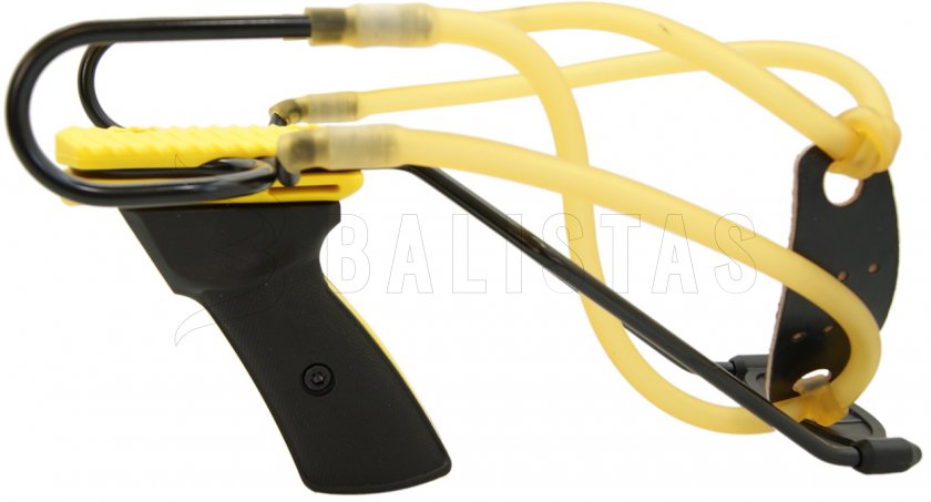 Lance-pierres Megaline Alpha 2 à double élastique - jaune